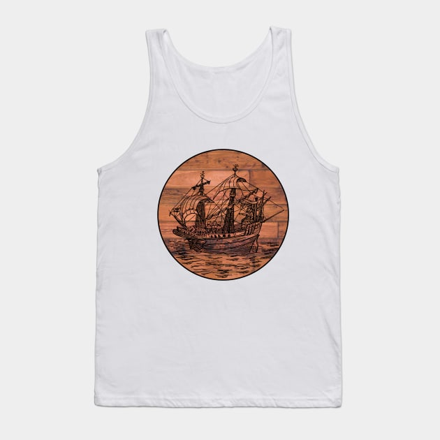 Wooden Ship Tank Top by Bishop Creations